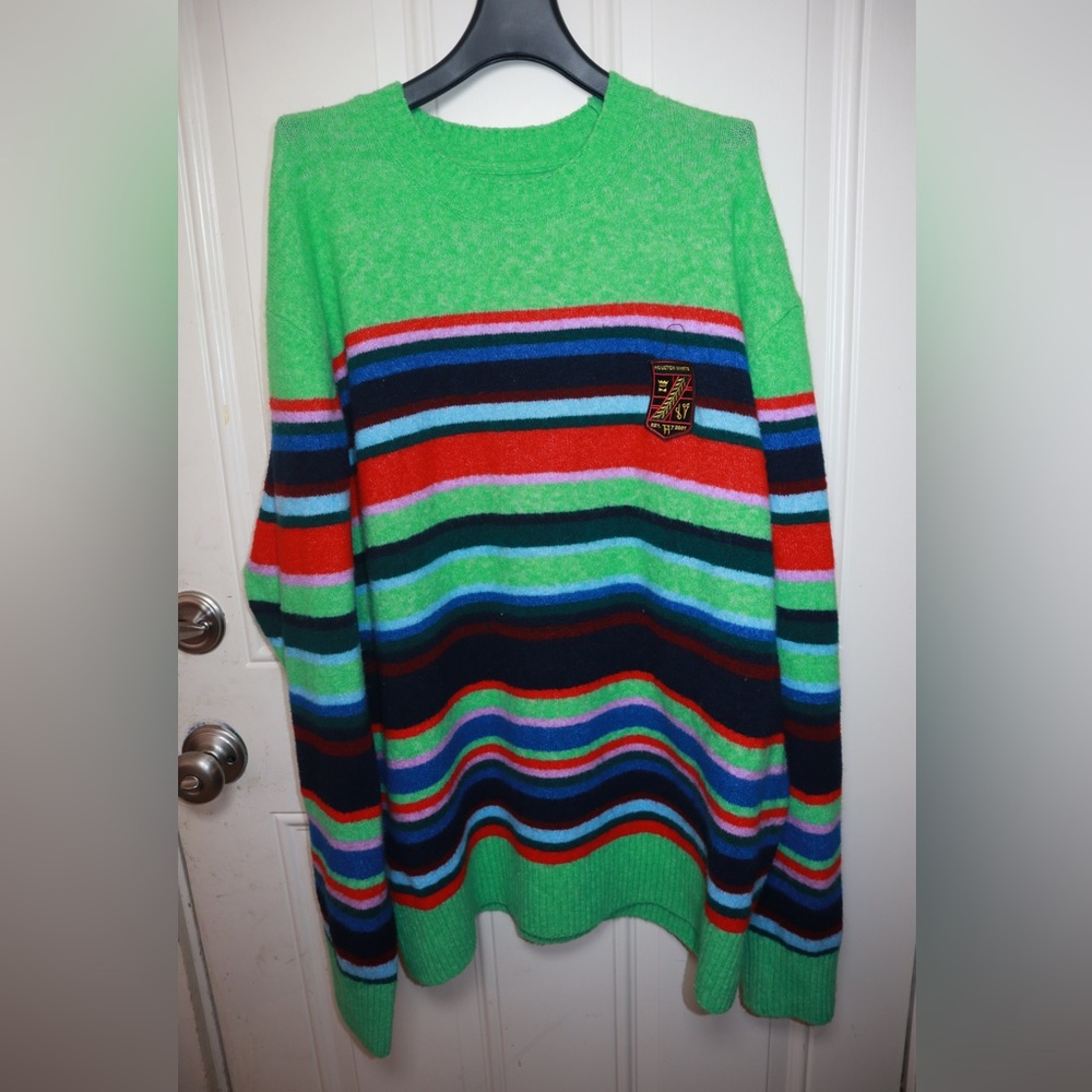 Houston White, green striped Sweater Size XL